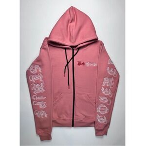 Red Stripe Unisex Pink Covered By The Stripe Full Zip Hoodie NWT Size XL